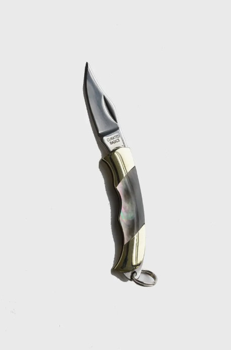 Mini Inlay Folding Knife - Mother of Pearls