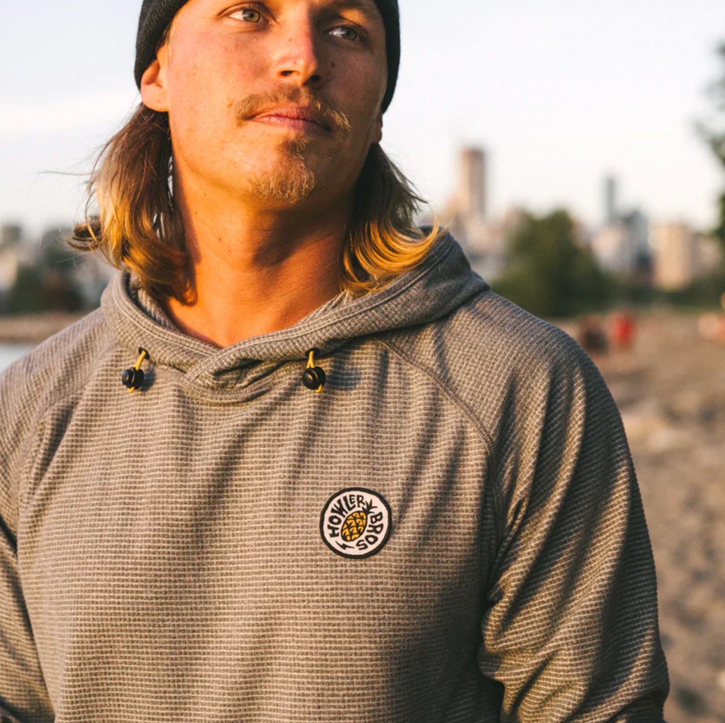 Howler Brothers Palo Duro Grid Hoodie - Deep Grey