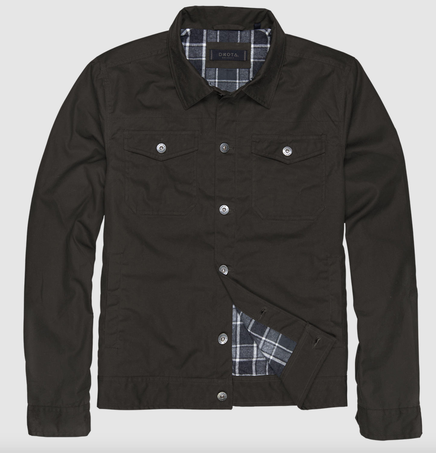 Dakota Grizzly Colt Waxed Shirt Jacket in Raven