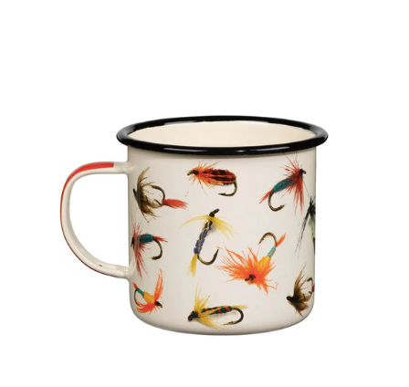 Fly Fishing Enamel Mug