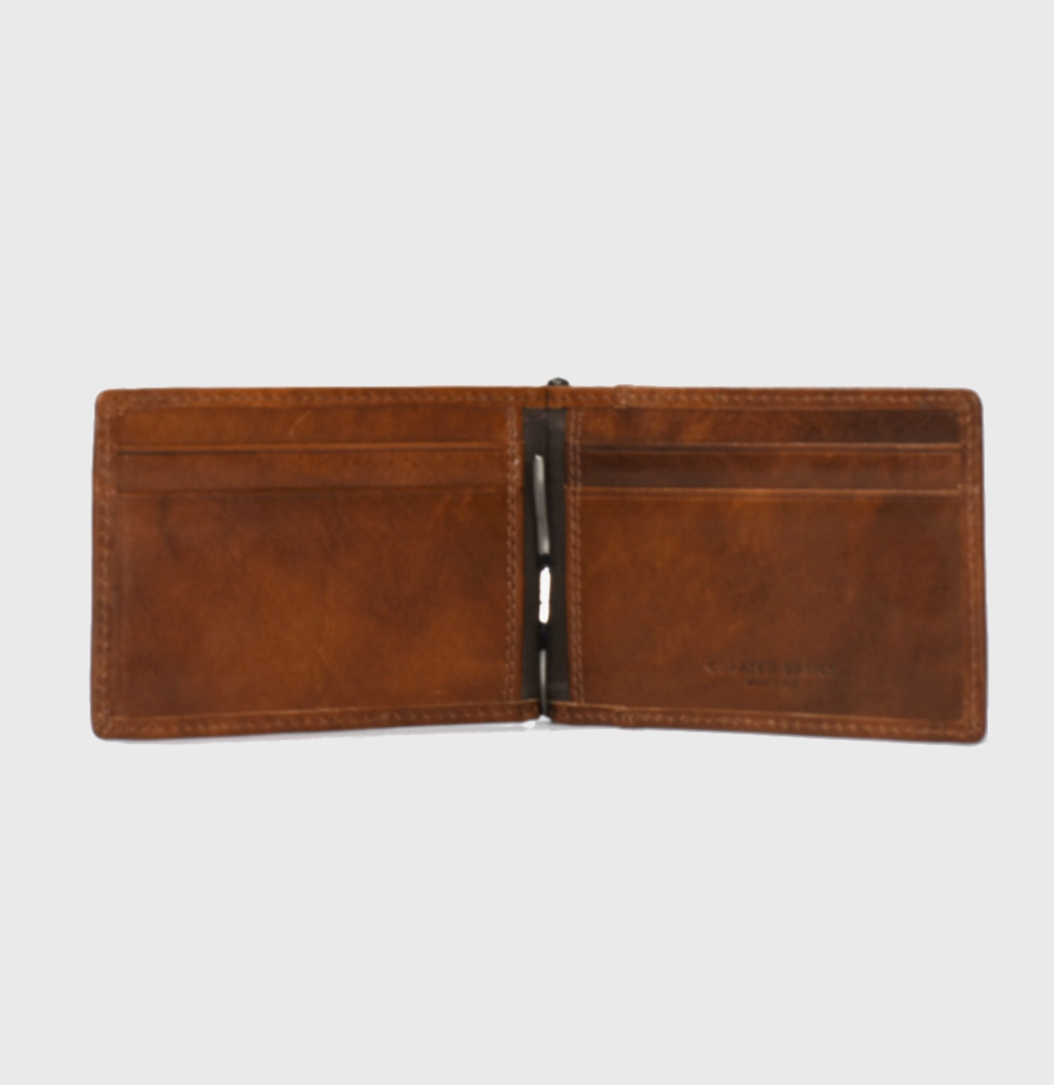 Slim Money Clip Wallet, Dark Brown