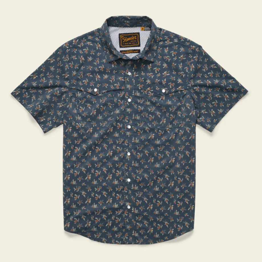 Howler Brothers Open Country Tech Shirt, Dark Slate Rancher Floral