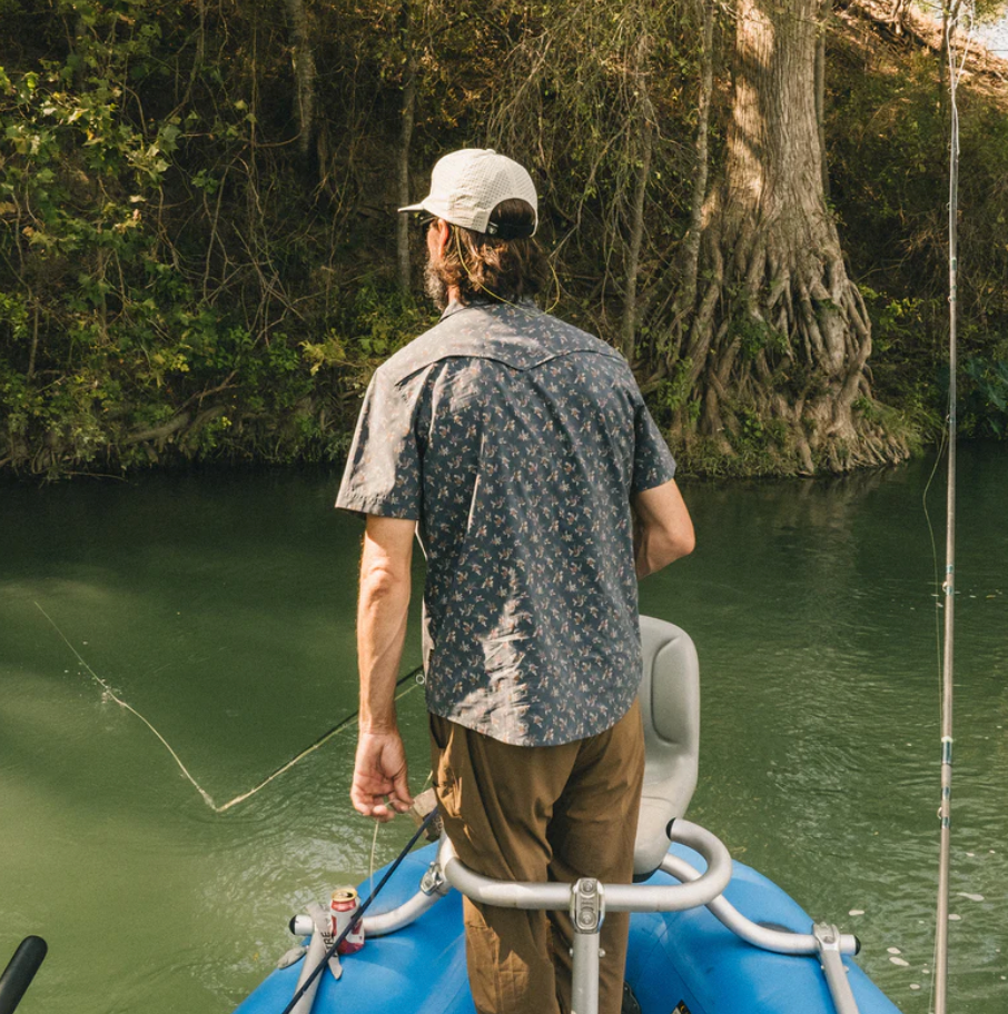 Howler Brothers Open Country Tech Shirt, Dark Slate Rancher Floral