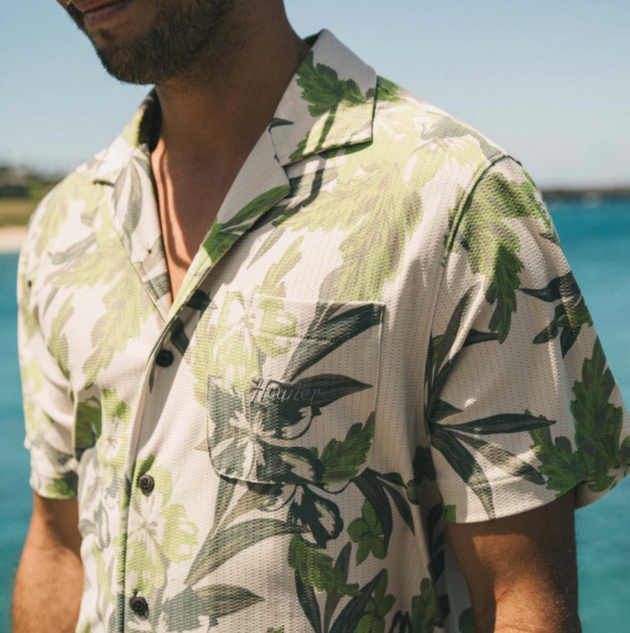 Howler Brothers Palapa Tech Shirt, Flagler Floral