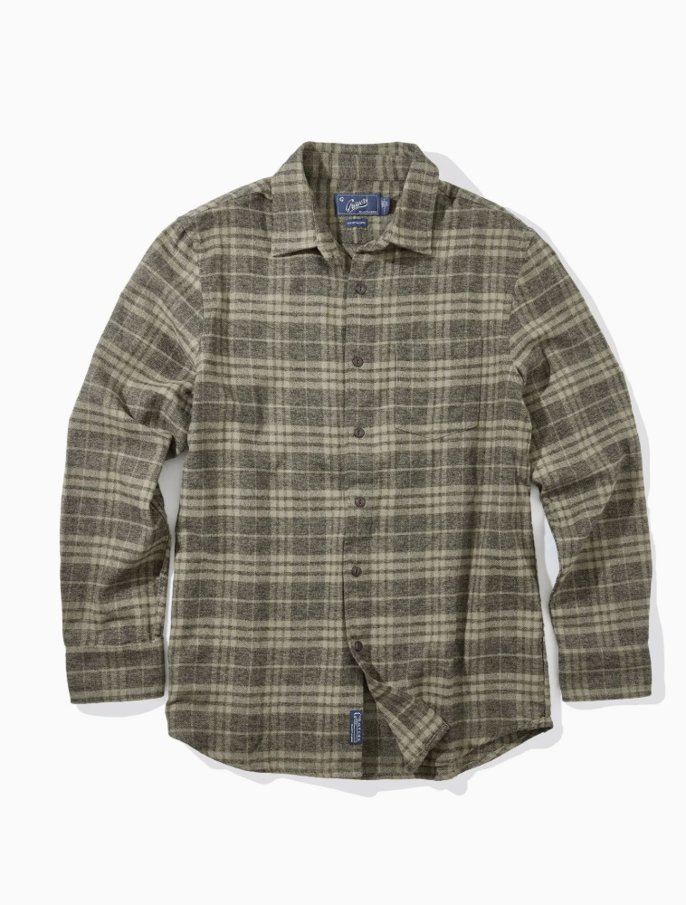 Grayer's, Jaspe Flannel in Agave Grey