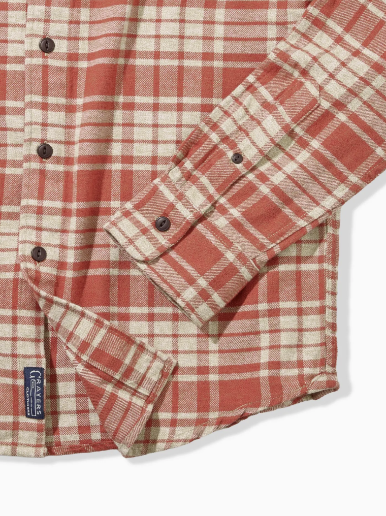 Grayer's, Jaspe Flannel in Sunset Oatmeal