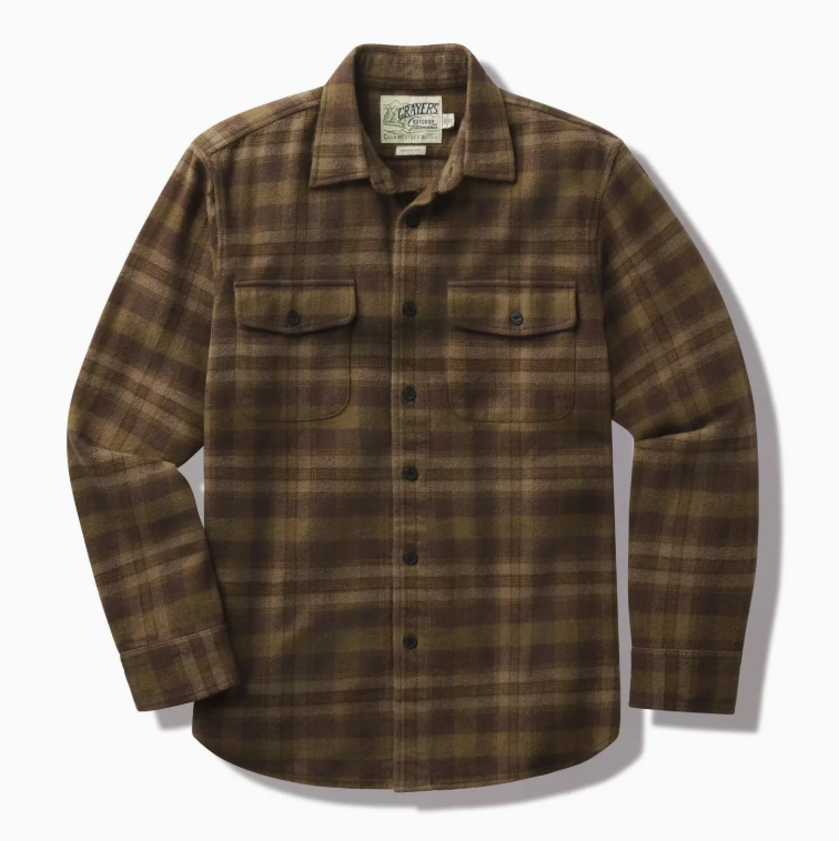 Grayer's, Scarboro Heavy Flannel in Olive