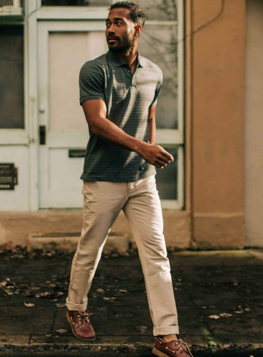 The Polo in Dark Slate Jacquard