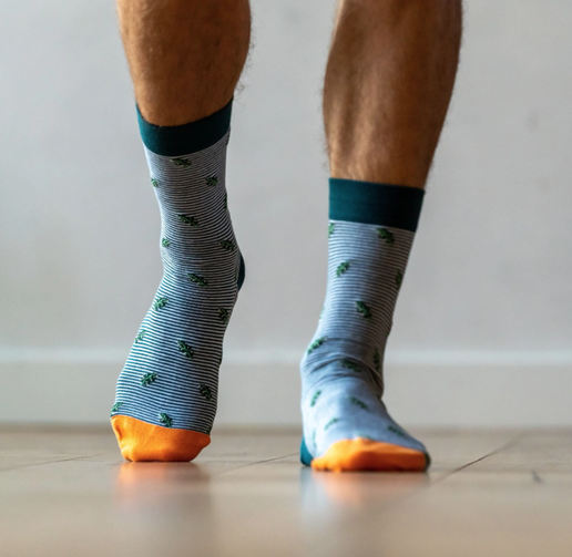 Green Leaves Cotton Socks