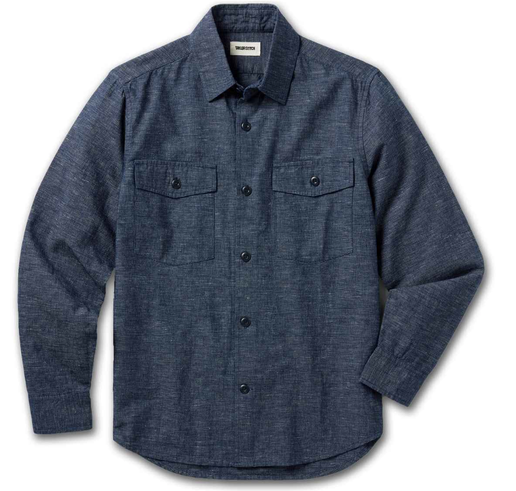 The Point Shirt in Indigo Slub
