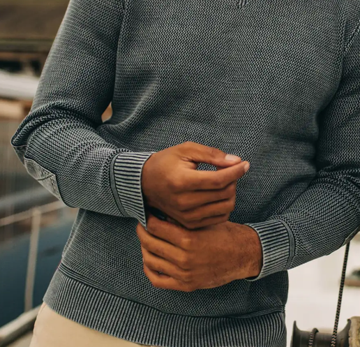 The Moor Sweater in Washed Indigo
