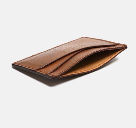 Cognac Brown Leather Cardholder
