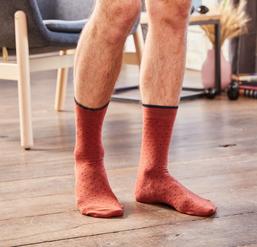 Nutmeg Square Fancy Cotton Socks