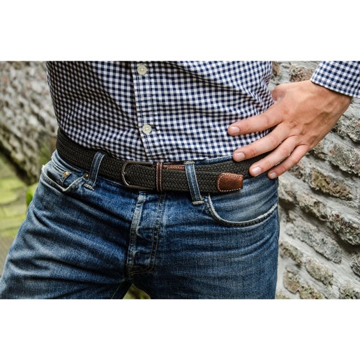 Khaki Green Woven Elastic Belt