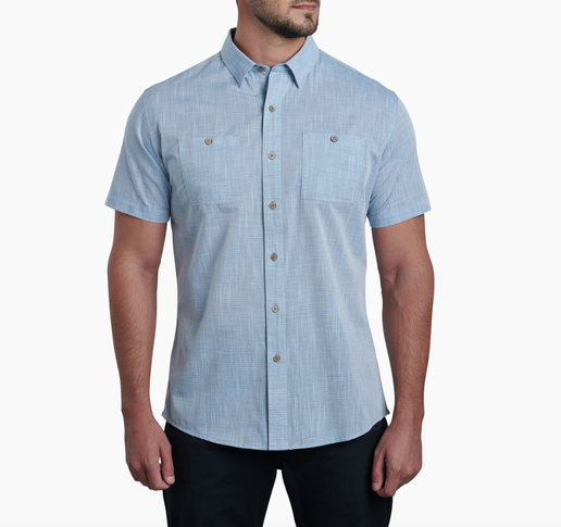 KÜHL Karib Stripe Short Sleeve - Horizon Blue