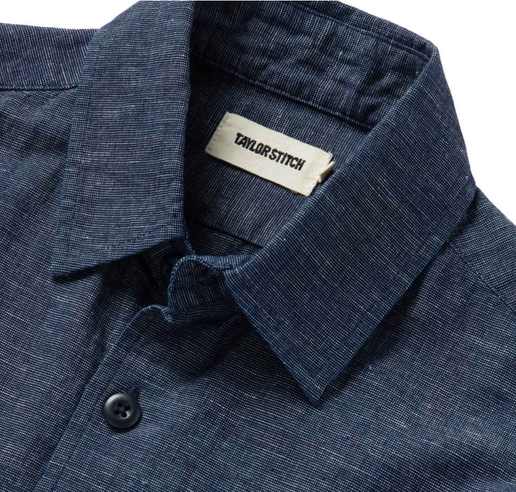 The Point Shirt in Indigo Slub