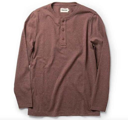 The Heavy Bag Henley in Burgundy