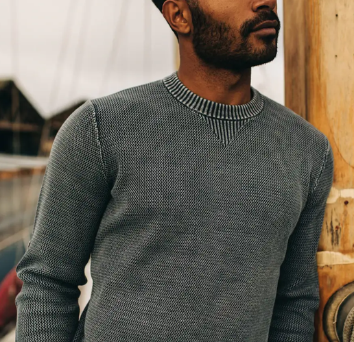 The Moor Sweater in Washed Indigo
