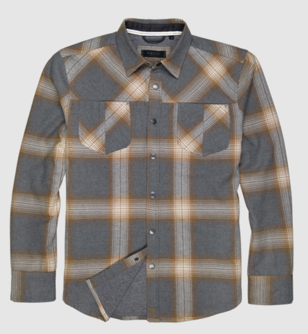 Dakota Grizzly Gibson Insulated Flannel in Smoke