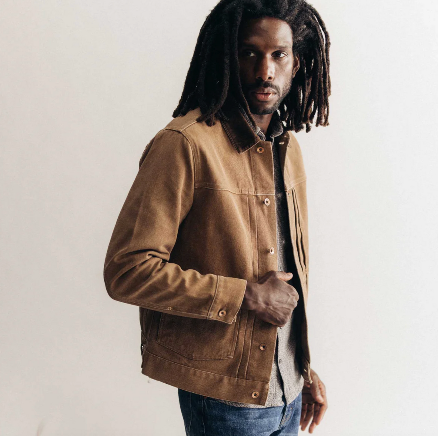 The Ryder Jacket in Tobacco Canvas