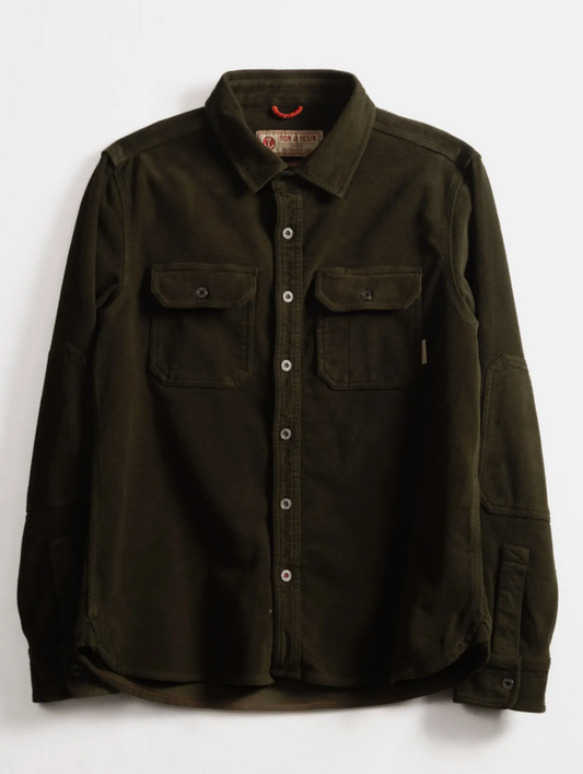 Iron and Resin, Journeyman Moleskin Shirt in Green