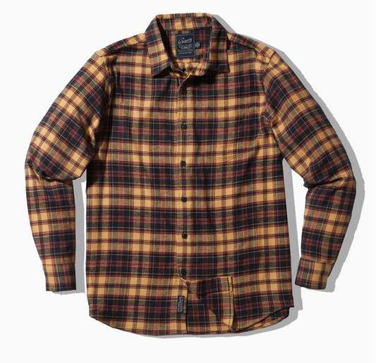 Grayer's, Shady Grove Stretch Flannel in Navy Red Ecru