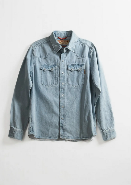 Iron and Resin, Turner Shirt in Bleach Denim