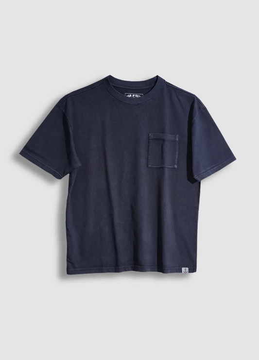 Iron and Resin, Ash Pocket Tee in Navy