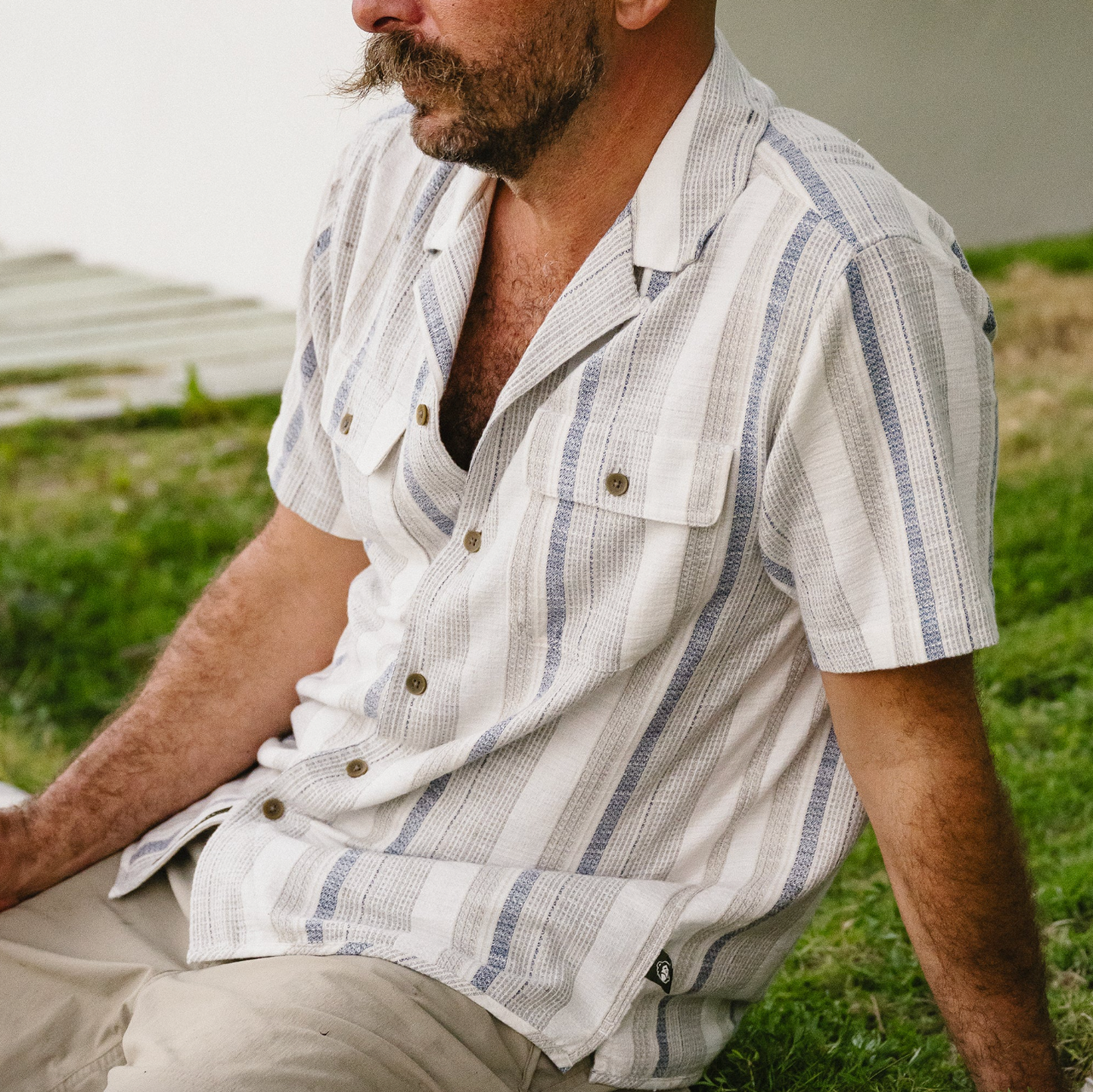Howler Brothers Shores Club Shirt, Old Bill Stripe