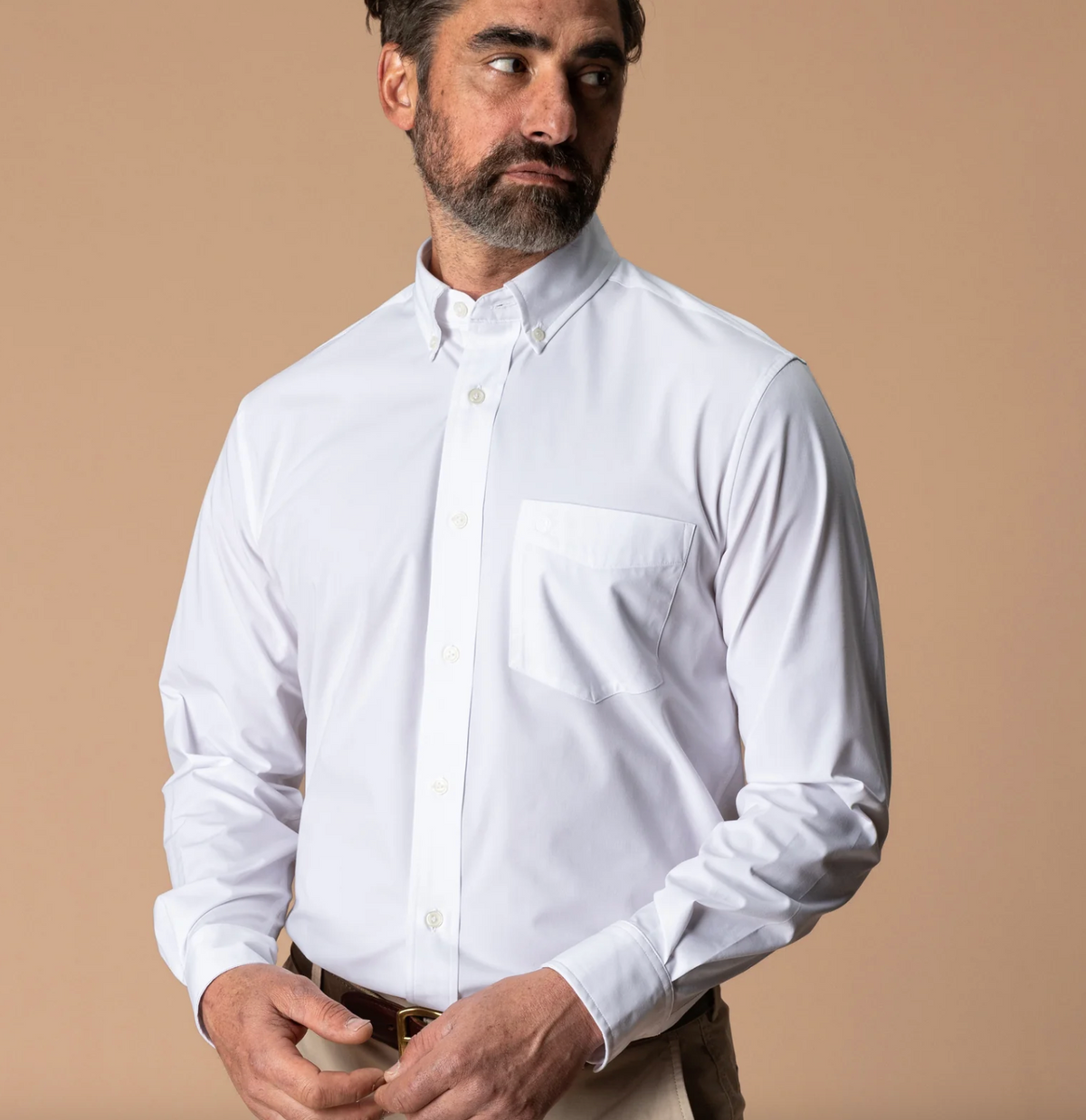 Performance Poplin Sport Shirt, White