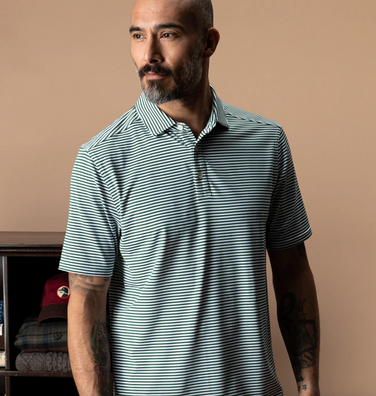Long Drive Performance Polo, Hunter Green