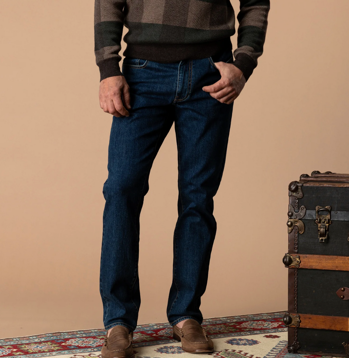 Classic Straight Denim, Medium Wash
