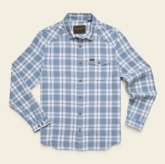 Howler Brothers La Grange Lightweight Flannel - Cohen Plaid : Iron Blue
