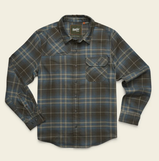 Howler Brothers Harker's Flannel, Kempton Plaid Beluga