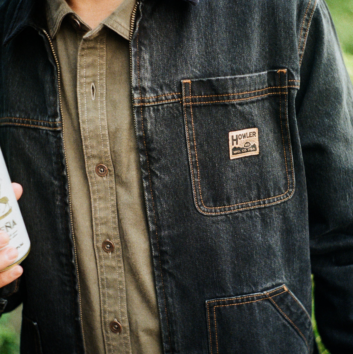 Howler Brothers Conveyer Coat, Blacktop Denim