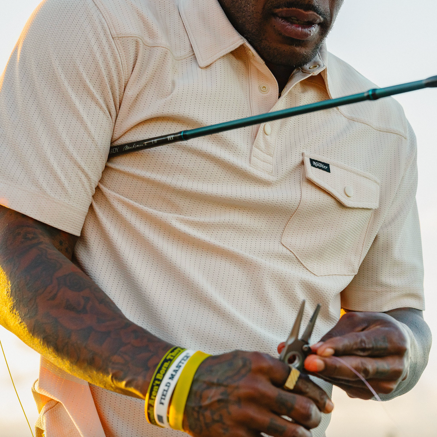 Howler Brothers Ranchero Tech Polo, Sand