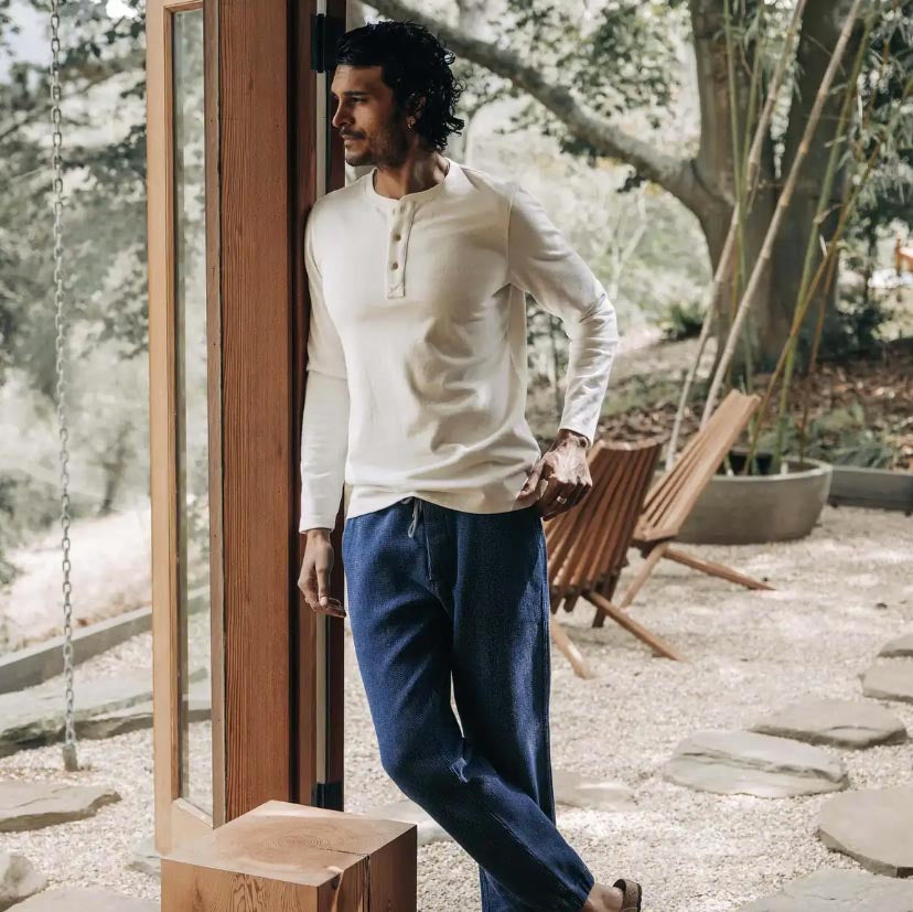 The Heavy Bag Henley in Natural