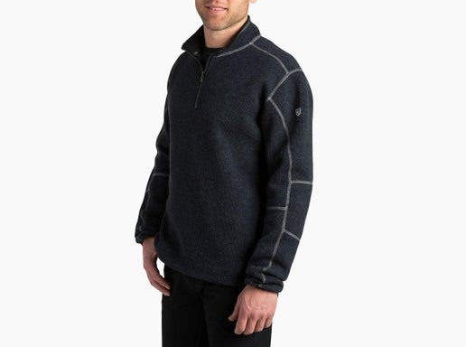REVEL 1/4 Zip Sweater in Mutiny Blue/ Blue
