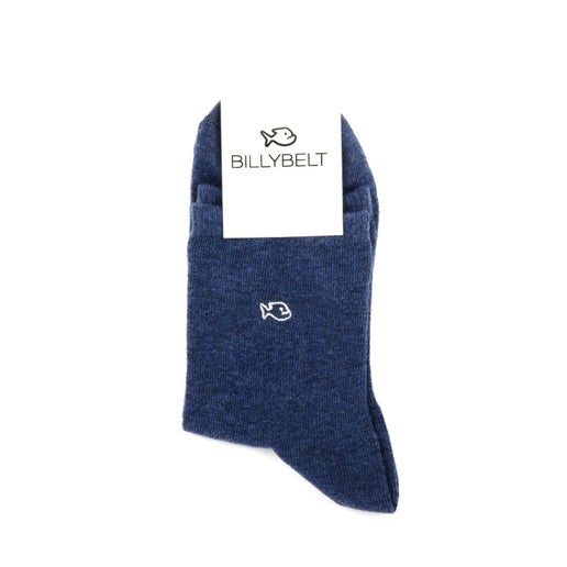Mottled Cotton Blue Socks