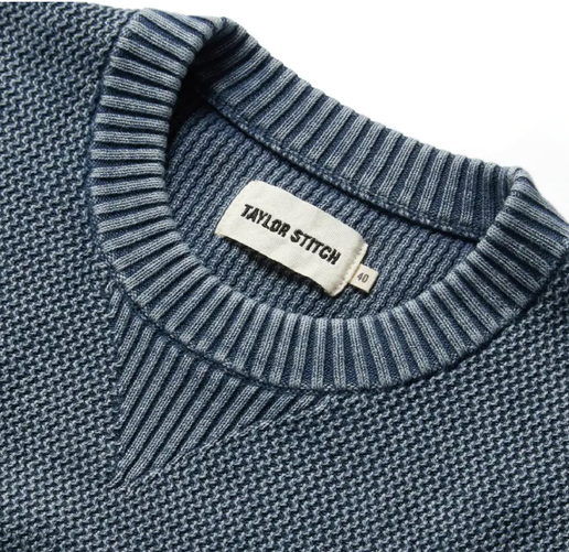 The Moor Sweater in Washed Indigo